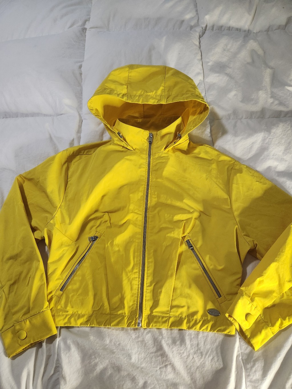 Coach Cadmium Zip Hooded Windbreaker Msrp$295 Womens Size Xs